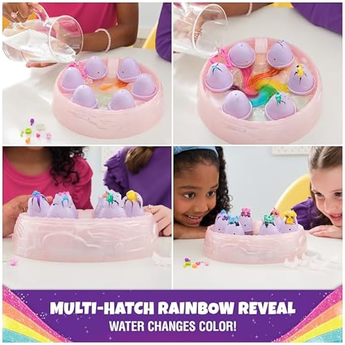 HATCHIMALS ALIVE, RAINBOW HATCHERY TOY WITH 6 MINI FIGURES IN COLOUR-REVEAL EGGS & 10+ ACCESSORIES, KIDS TOYS FOR GIRLS & BOYS AGED 3+ - Image 3